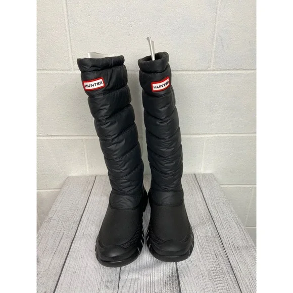 Hunter‎ Intrepid Tall Snow Boots Waterproof Winter Black US 7